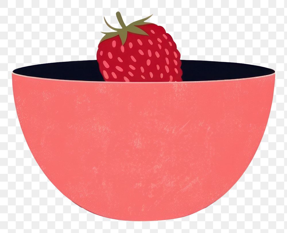 PNG Berry bowl strawberry fruit. 