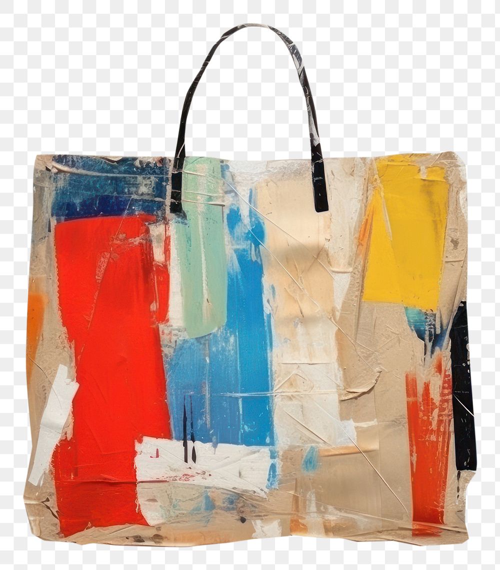 PNG Papeir mache bag art painting. AI generated Image by rawpixel.