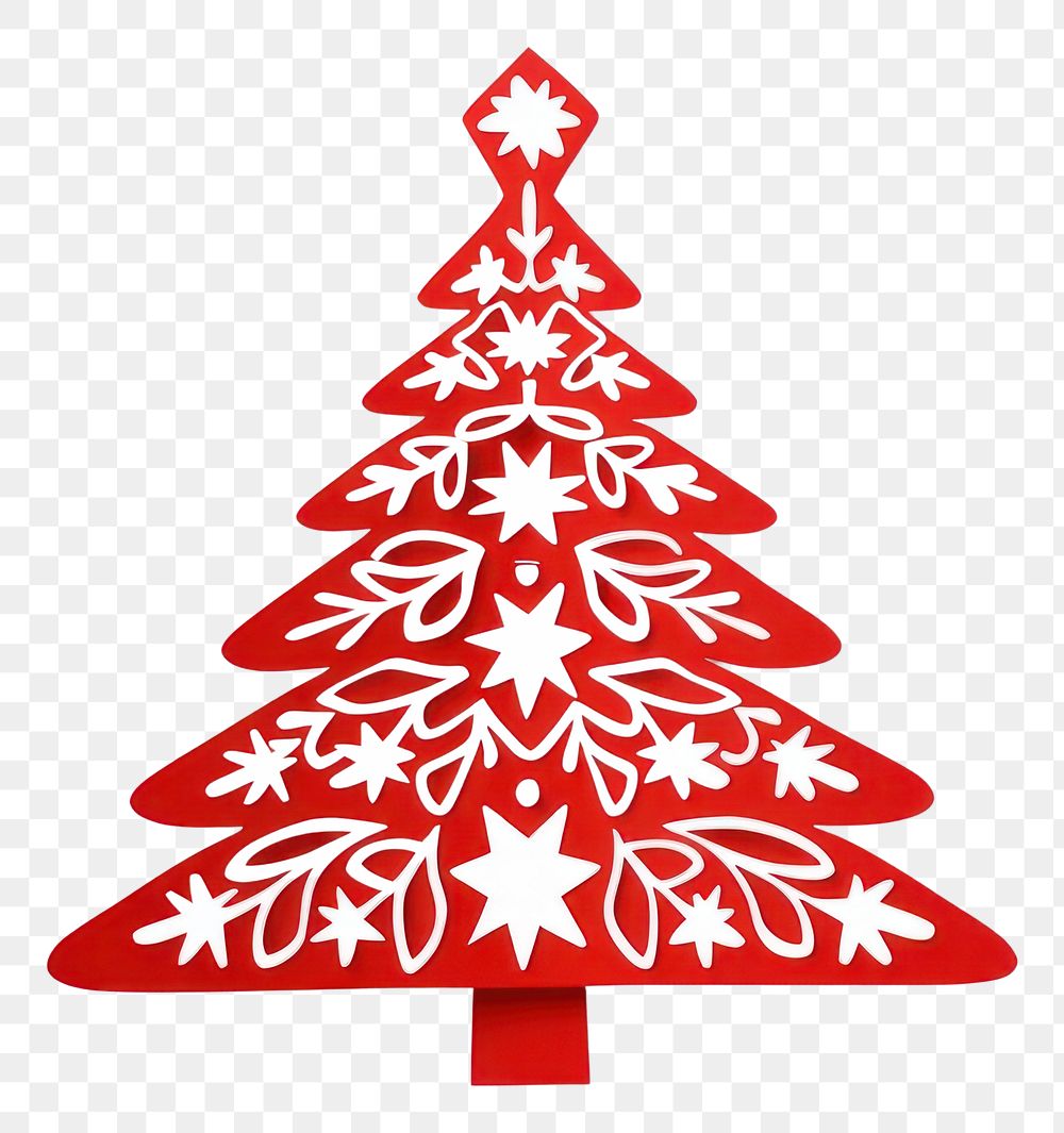 PNG Christmas tree white white background celebration. AI generated Image by rawpixel.