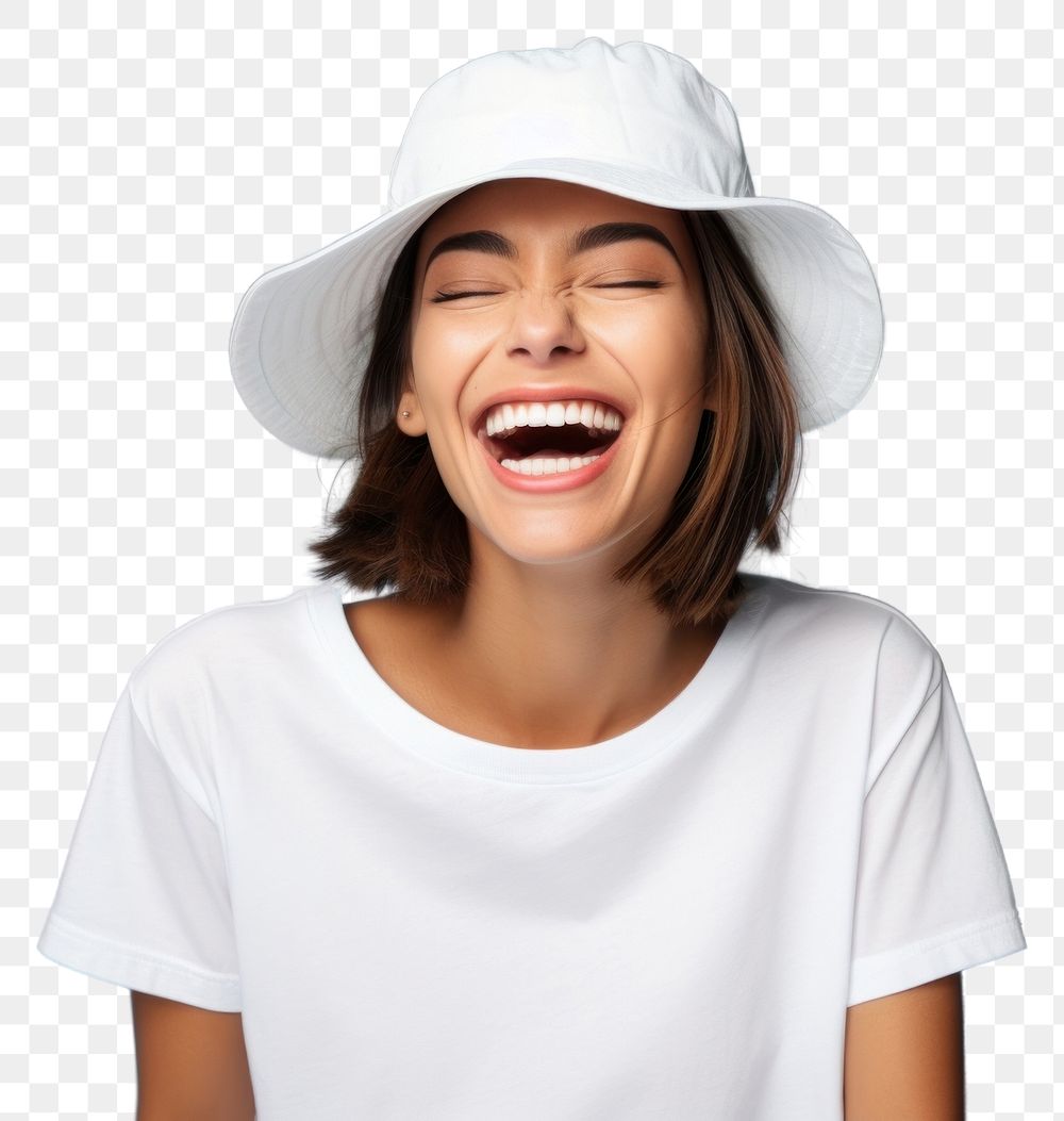 PNG Laughing headshot t-shirt adult. AI generated Image by rawpixel.