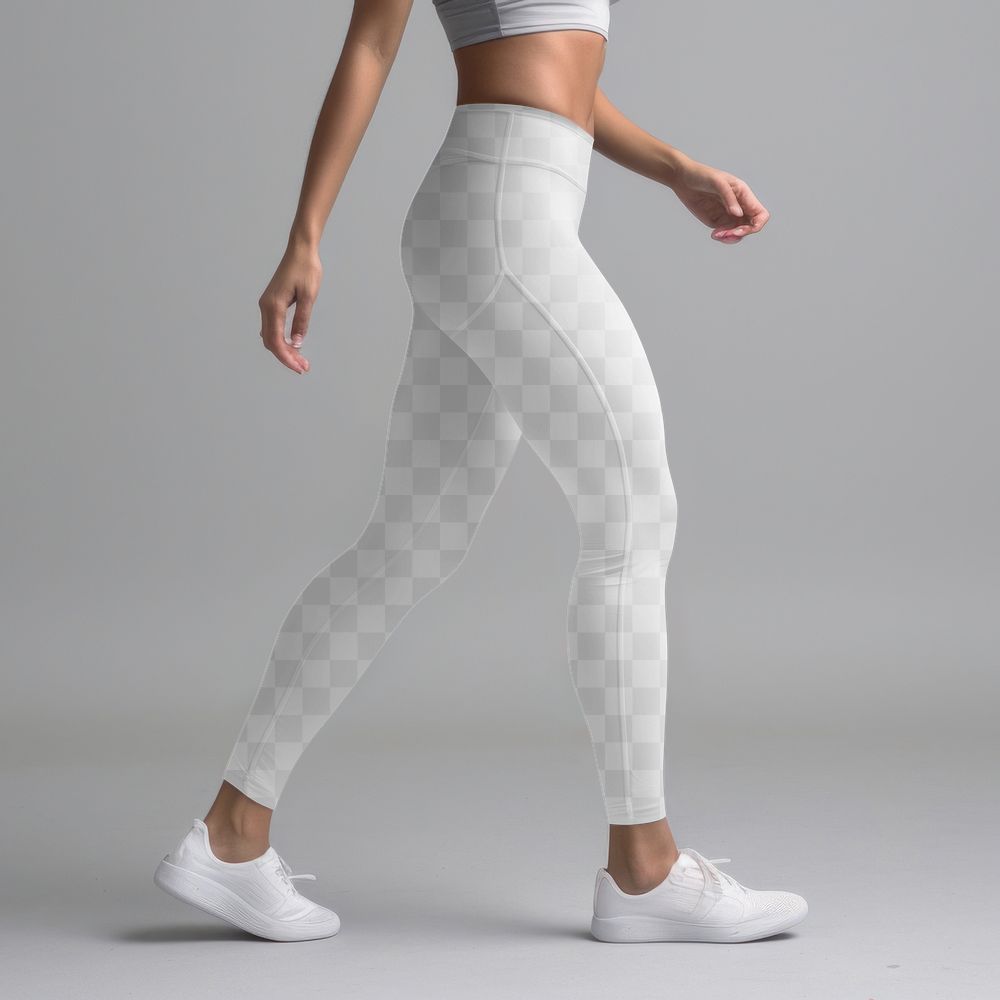 Women's yoga pants png mockup, transparent design