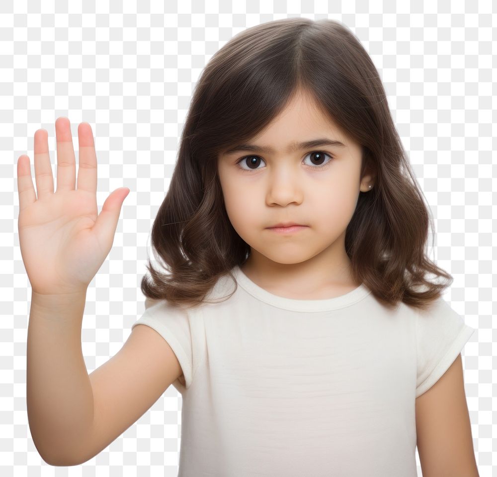 PNG Stop child portrait finger. AI generated Image by rawpixel.