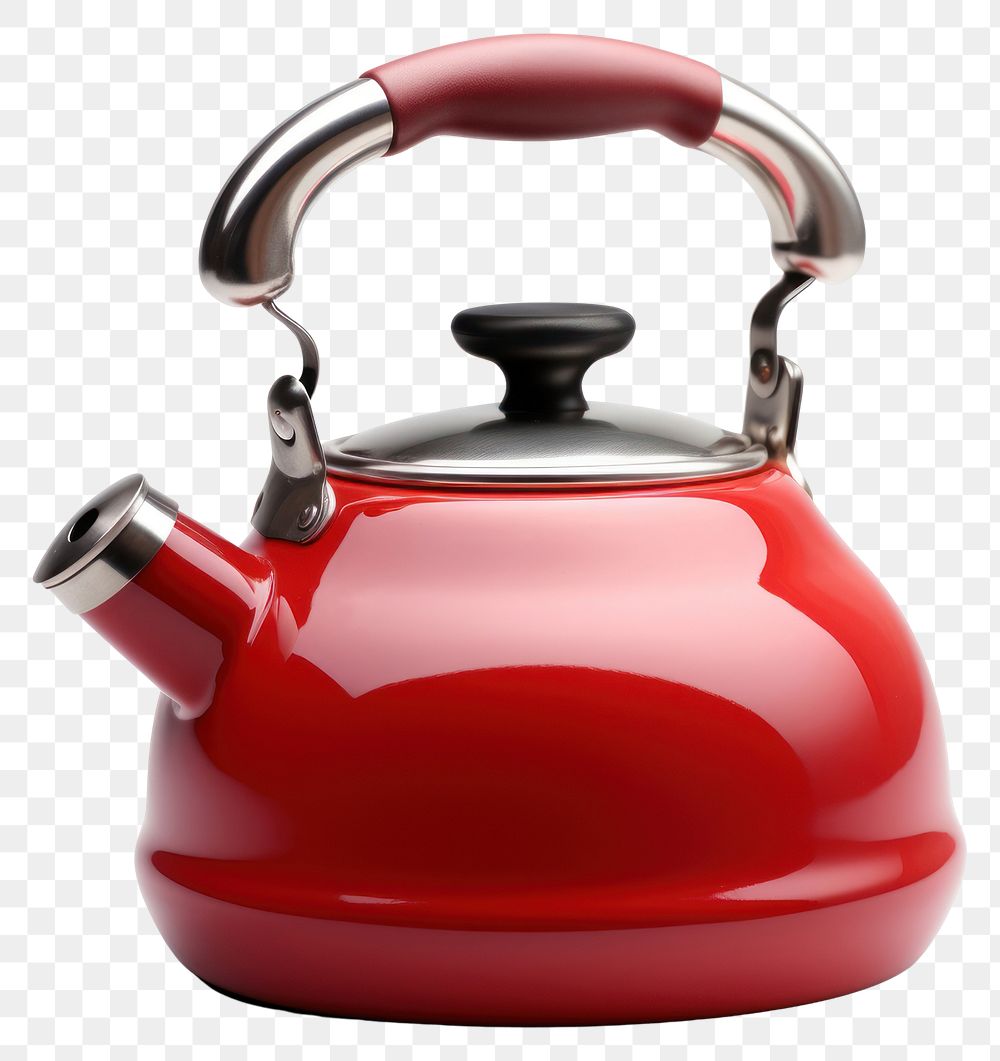 PNG Kettle Premium red Grill kettle cookware ceramic. AI generated Image by rawpixel.