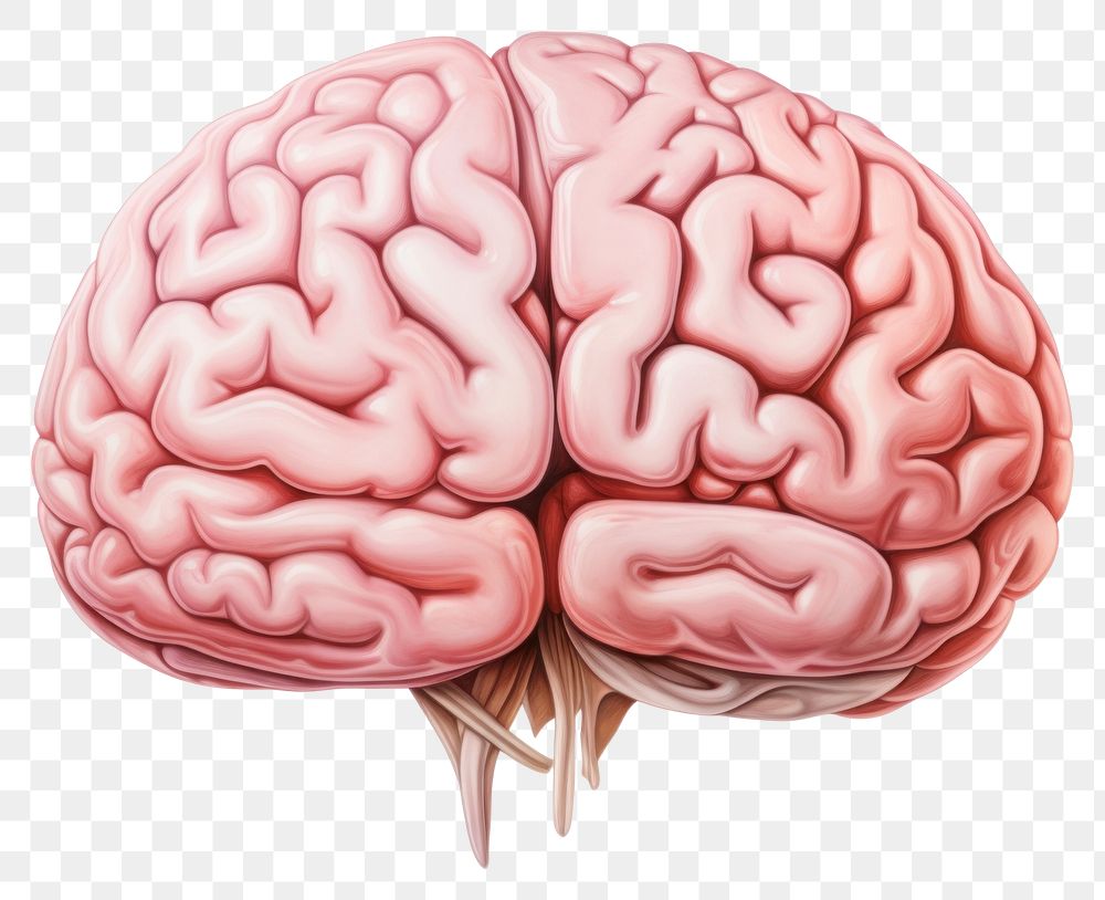 PNG Brain anatomy drawing white background. 