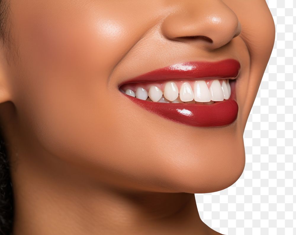 PNG Woman teeth smile lipstick adult. AI generated Image by rawpixel.