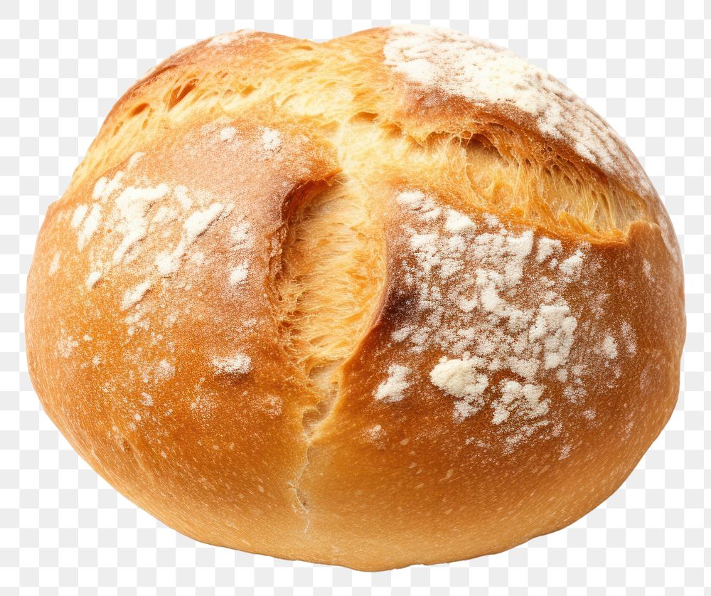 PNG Bread food bun white background. AI generated Image by rawpixel.