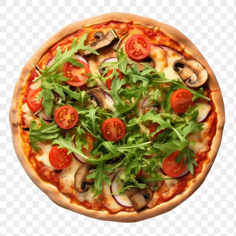 PNG Vegetable arugula pizza food