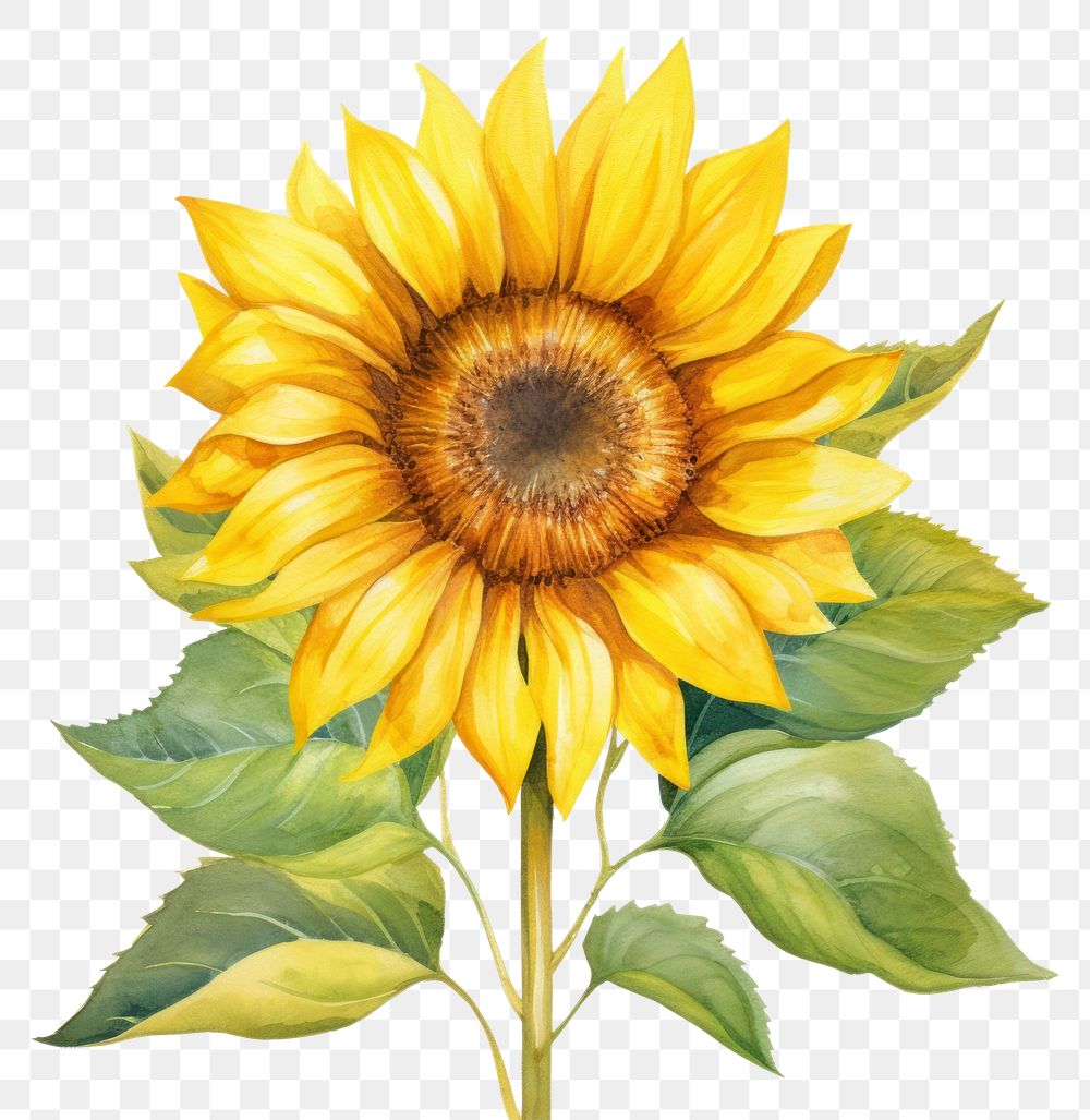 PNG Watercolor flower sunflower plant | Premium PNG - rawpixel