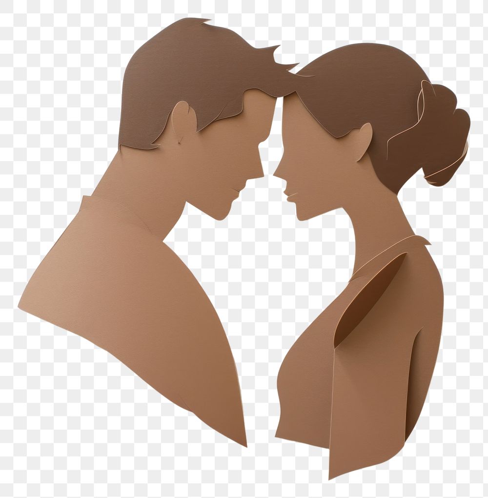 PNG Couple Romantically Engaged In A Kiss romantic kissing white background. AI generated Image by rawpixel.