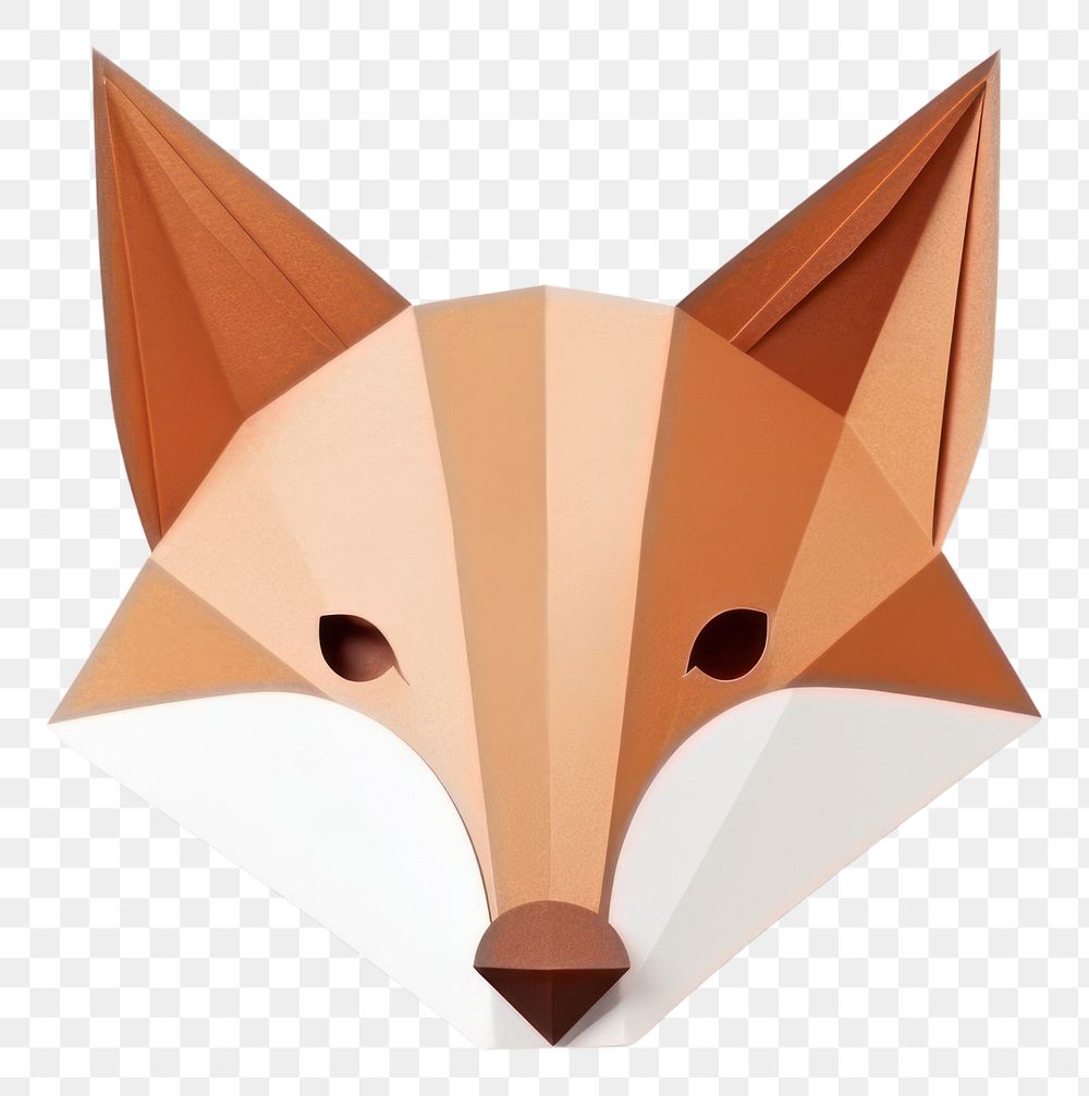 PNG Fox face paper origami art. 