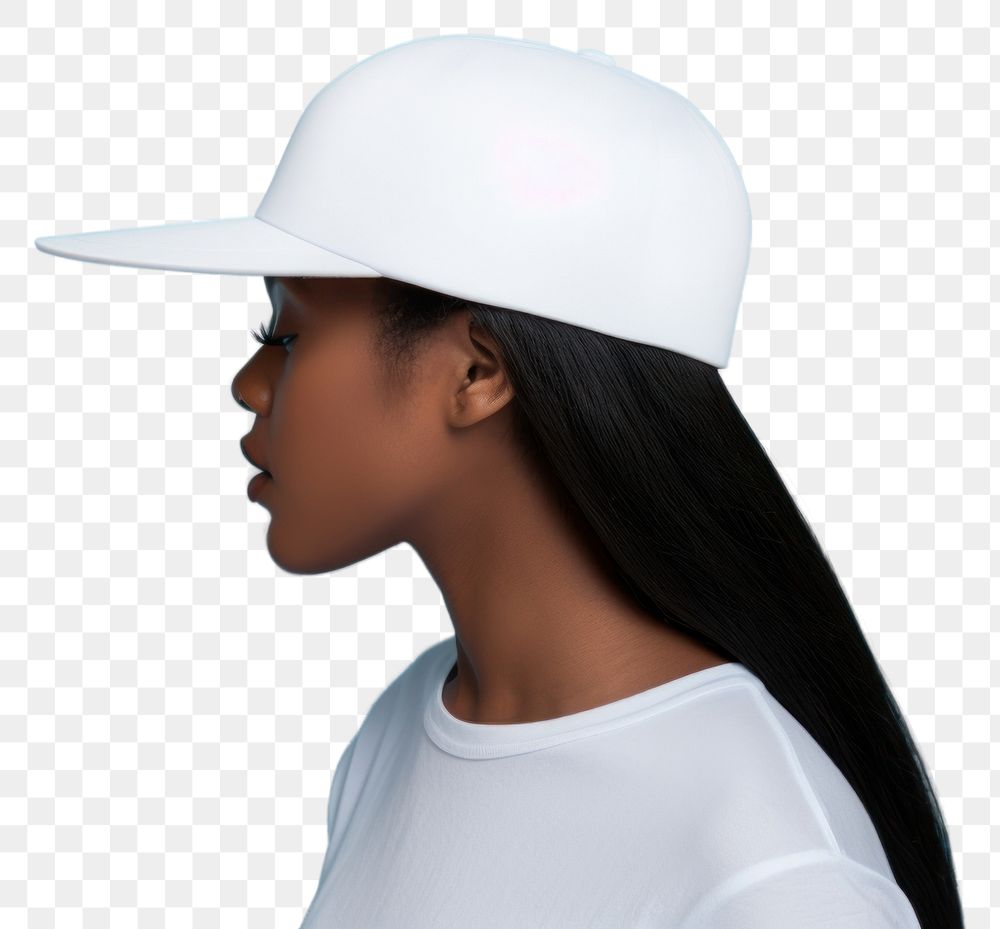 PNG White blue hat hairstyle. AI generated Image by rawpixel.