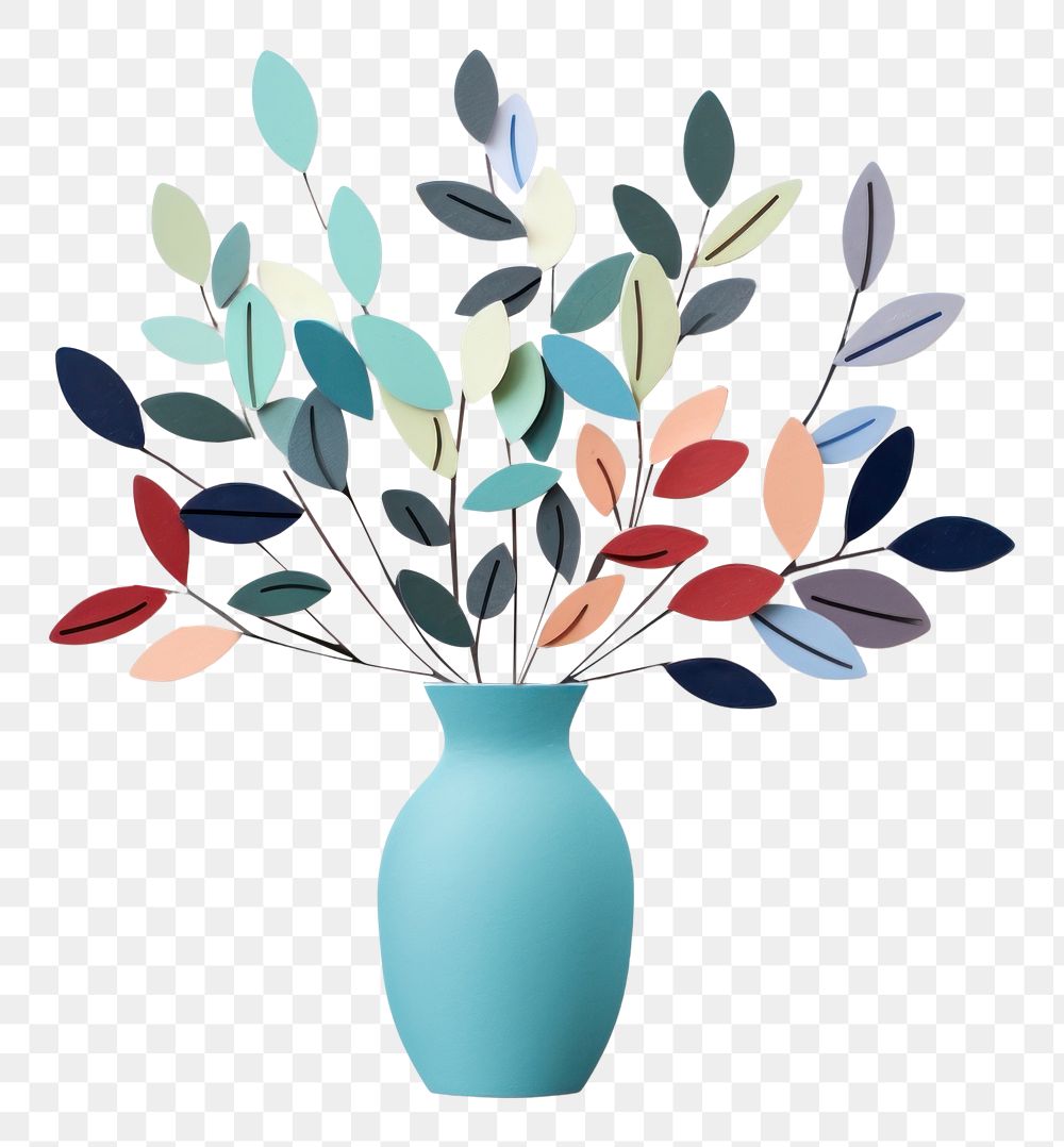 PNG Vase painting plant art. AI generated Image by rawpixel.