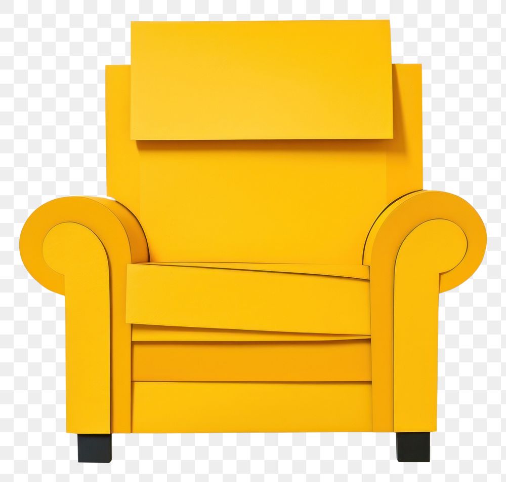 PNG Yellow arm chair furniture armchair  