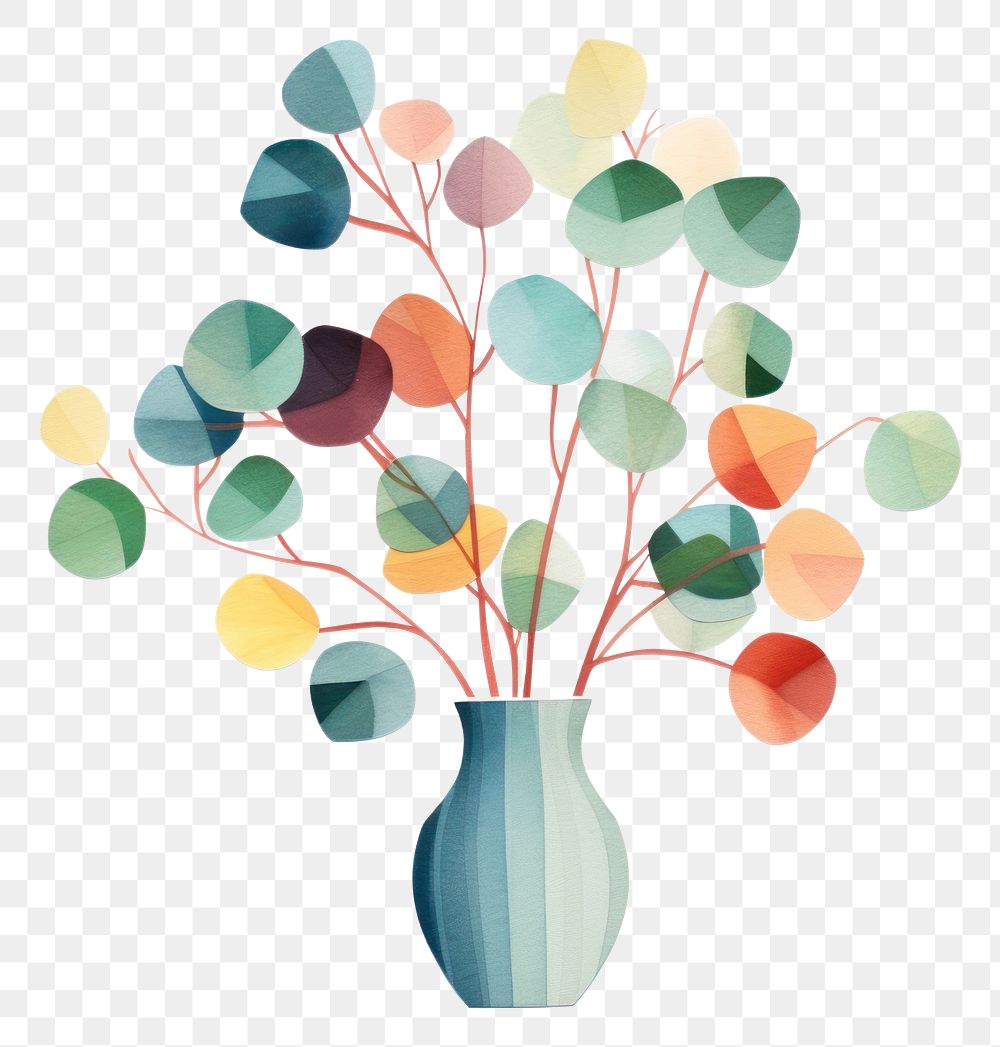PNG Painting vase plant art. AI generated Image by rawpixel.