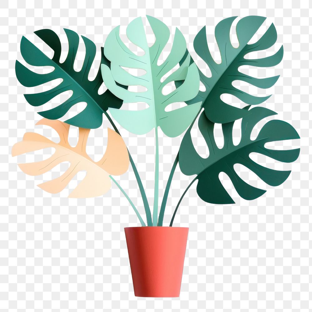 PNG Monstera plant leaf art. AI generated Image by rawpixel.
