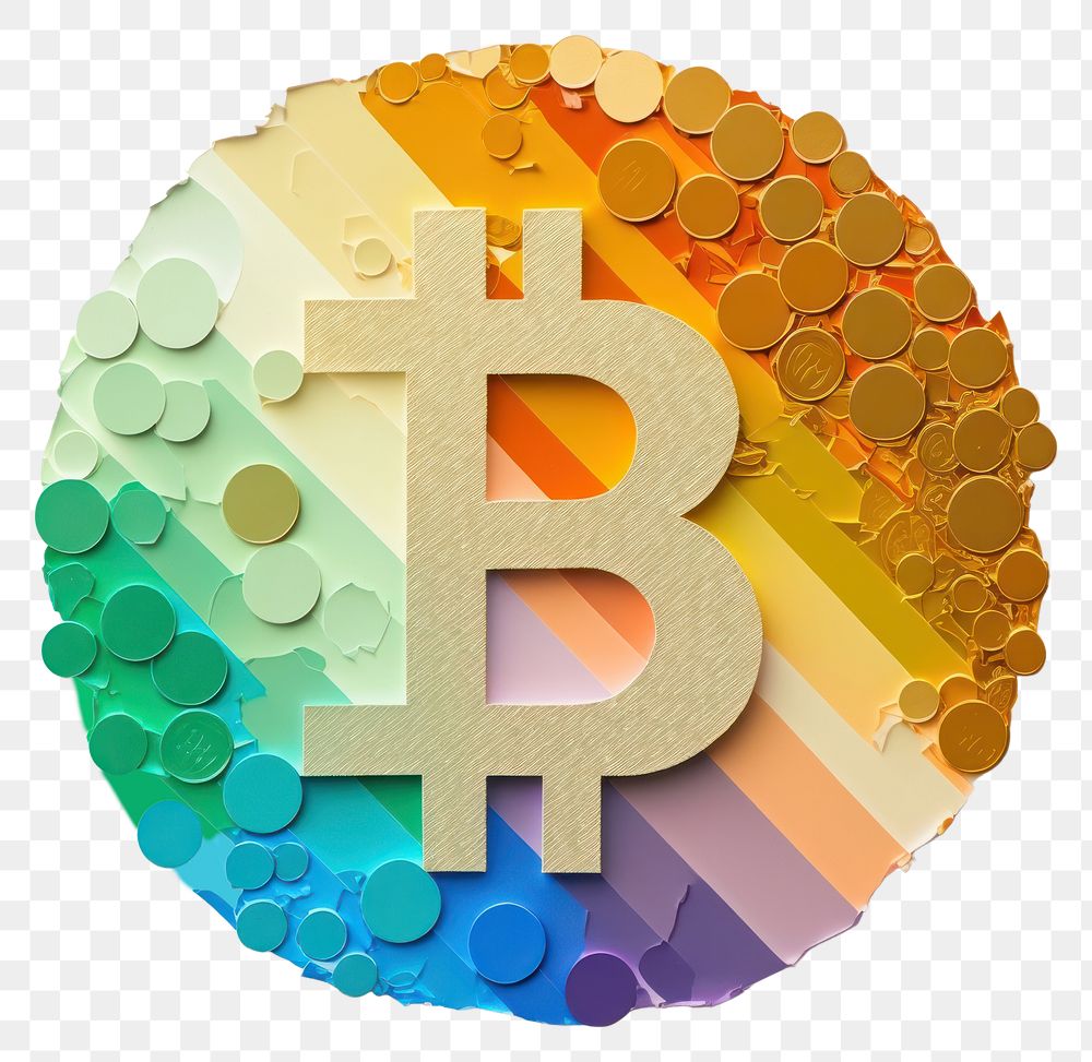PNG Bitcoin coin circle yellow number. AI generated Image by rawpixel.