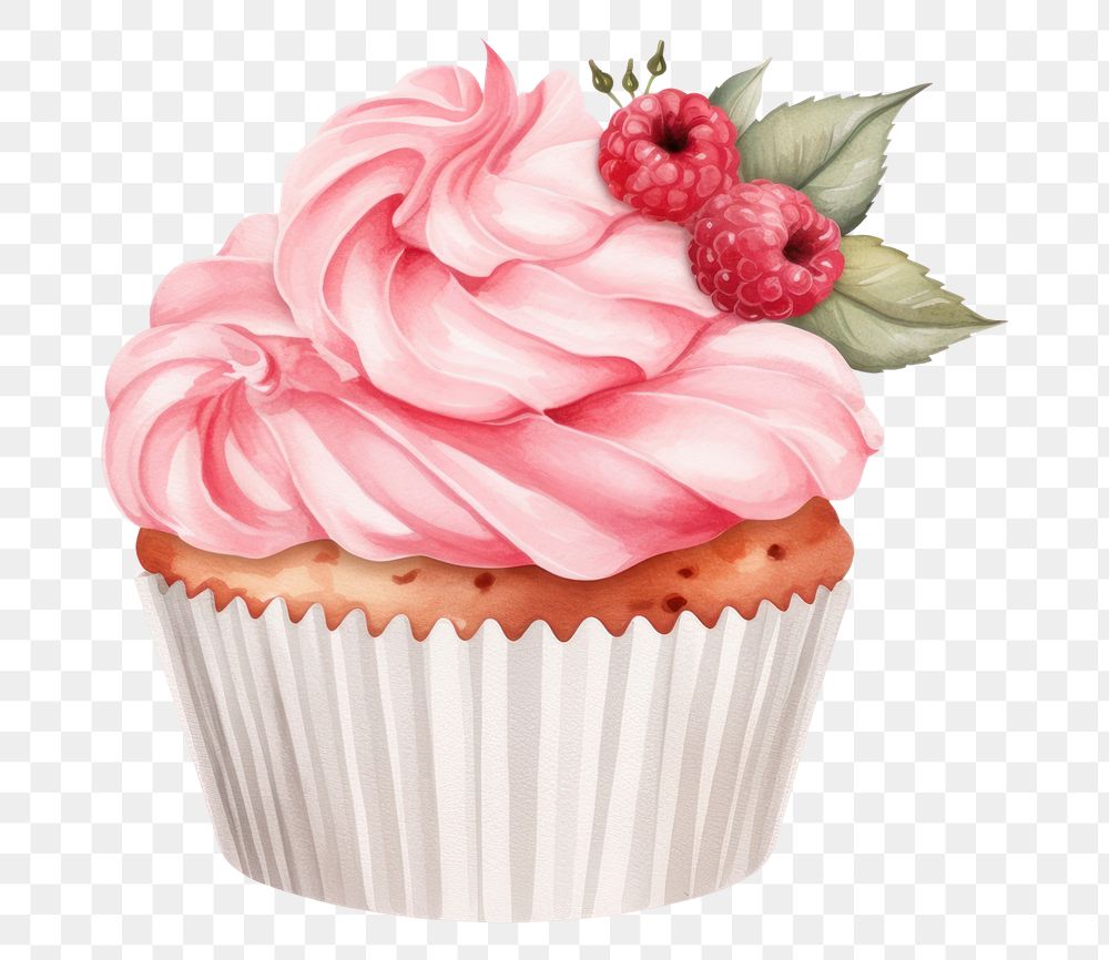 PNG Cupcake dessert flower cream. 