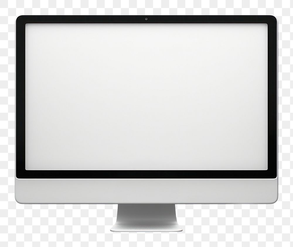 PNG Desktop computer television screen white background. AI generated Image by rawpixel.