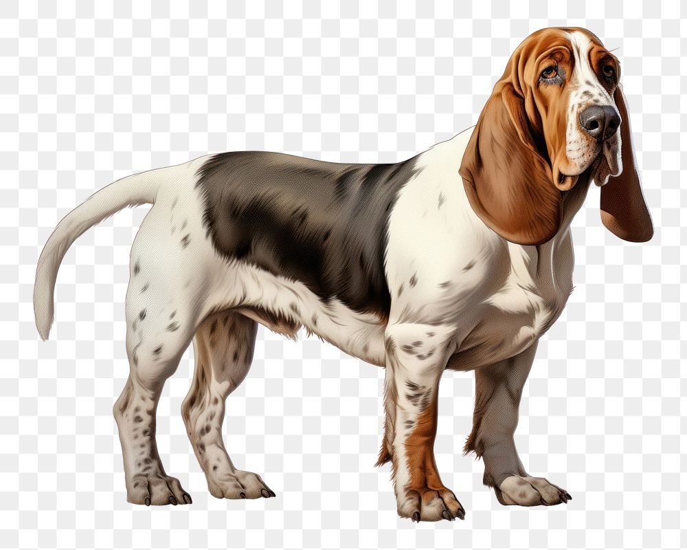 PNG Basset Hound Dog hound dog animal. 