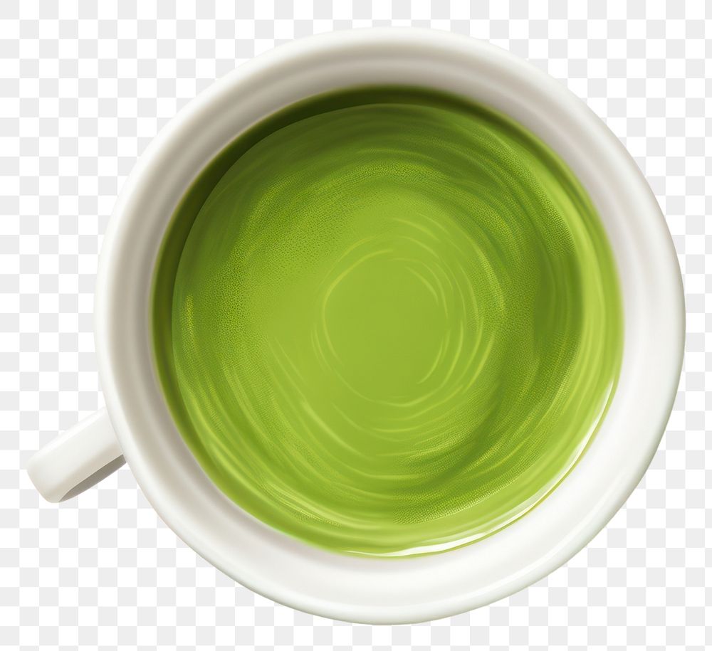 PNG Green tea drink leaf cup. 