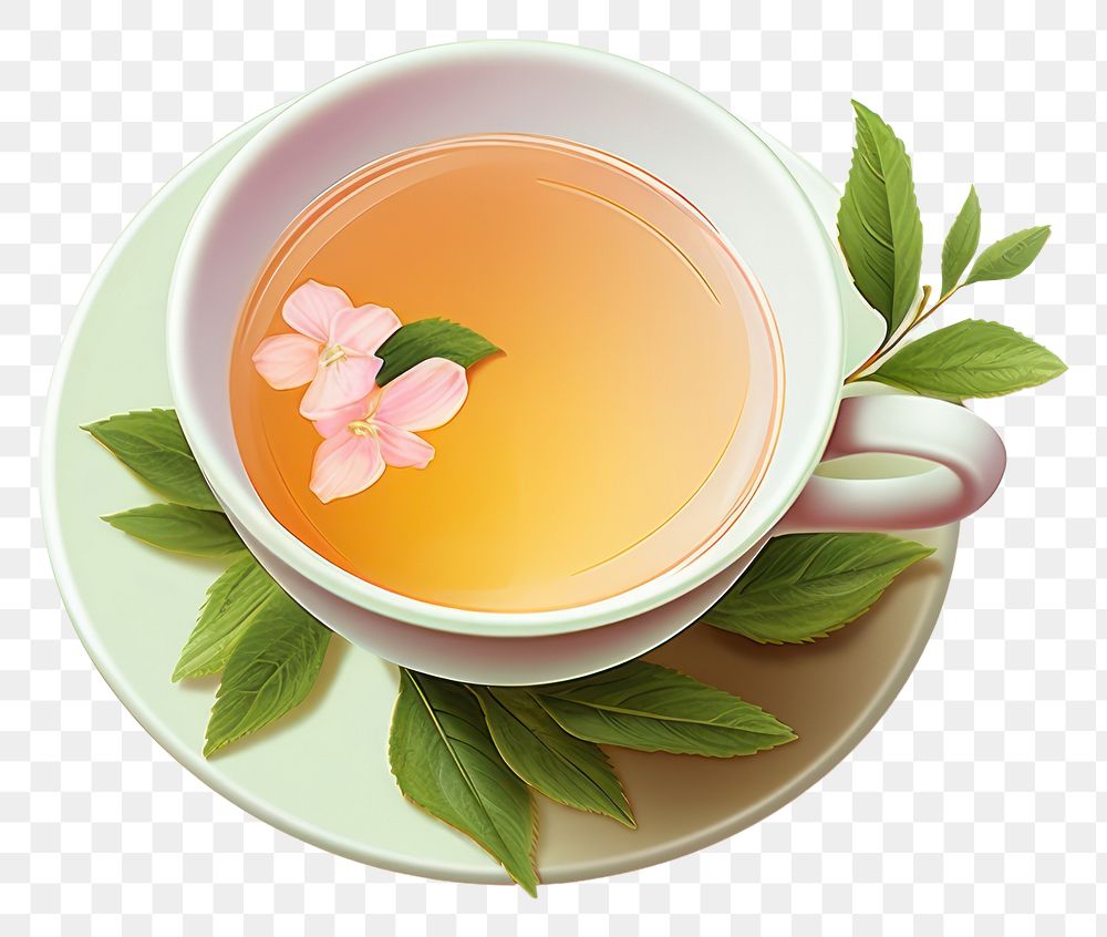 PNG Oolong tea saucer drink plant. AI generated Image by rawpixel.