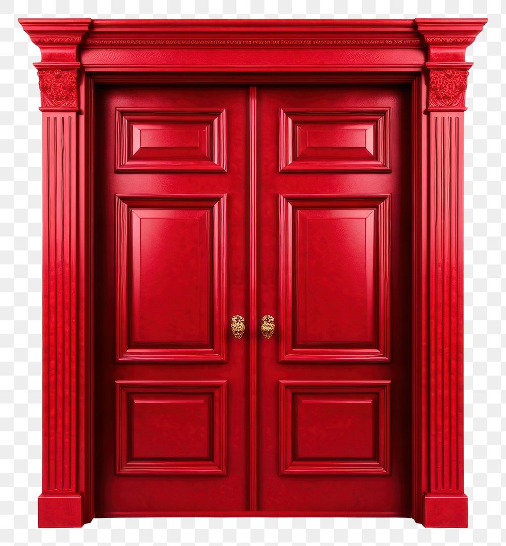 PNG  Door furniture wood red. 