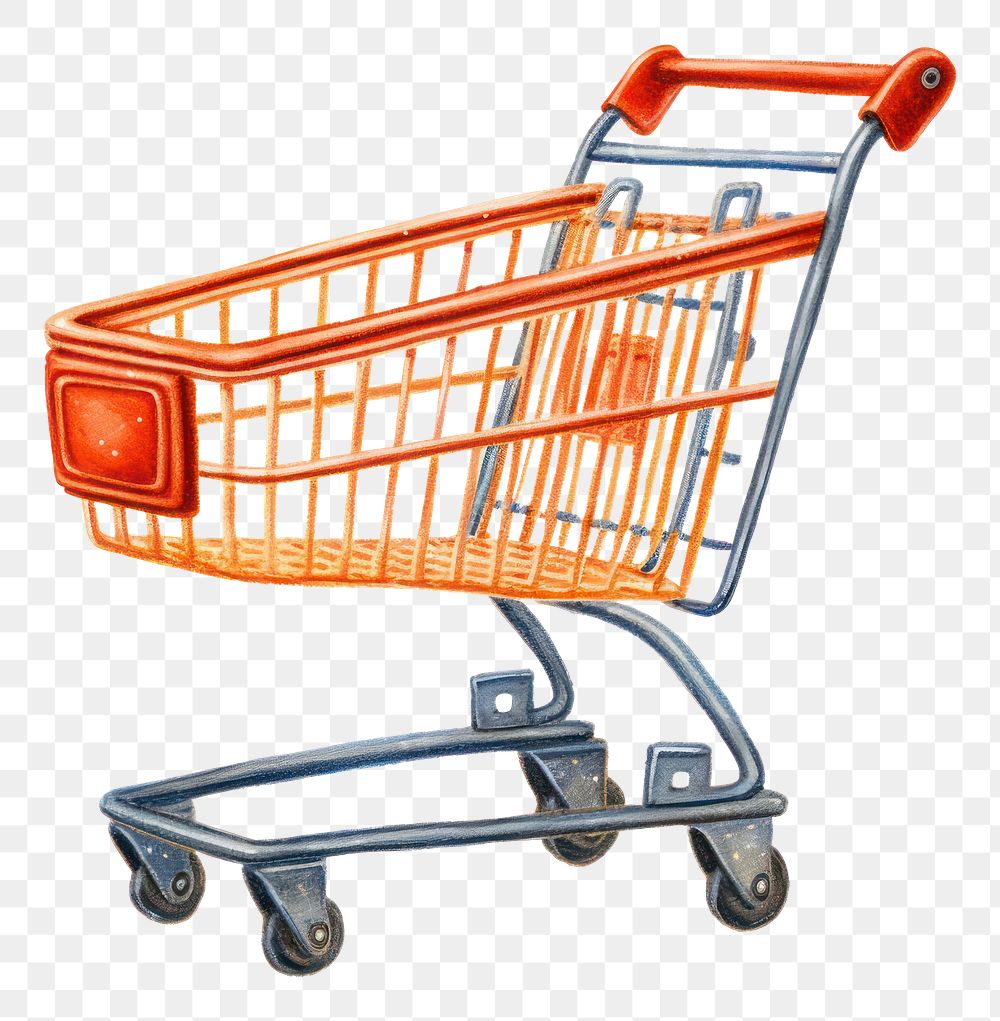 PNG Empty shopping cart consumerism supermarket groceries. AI generated Image by rawpixel.