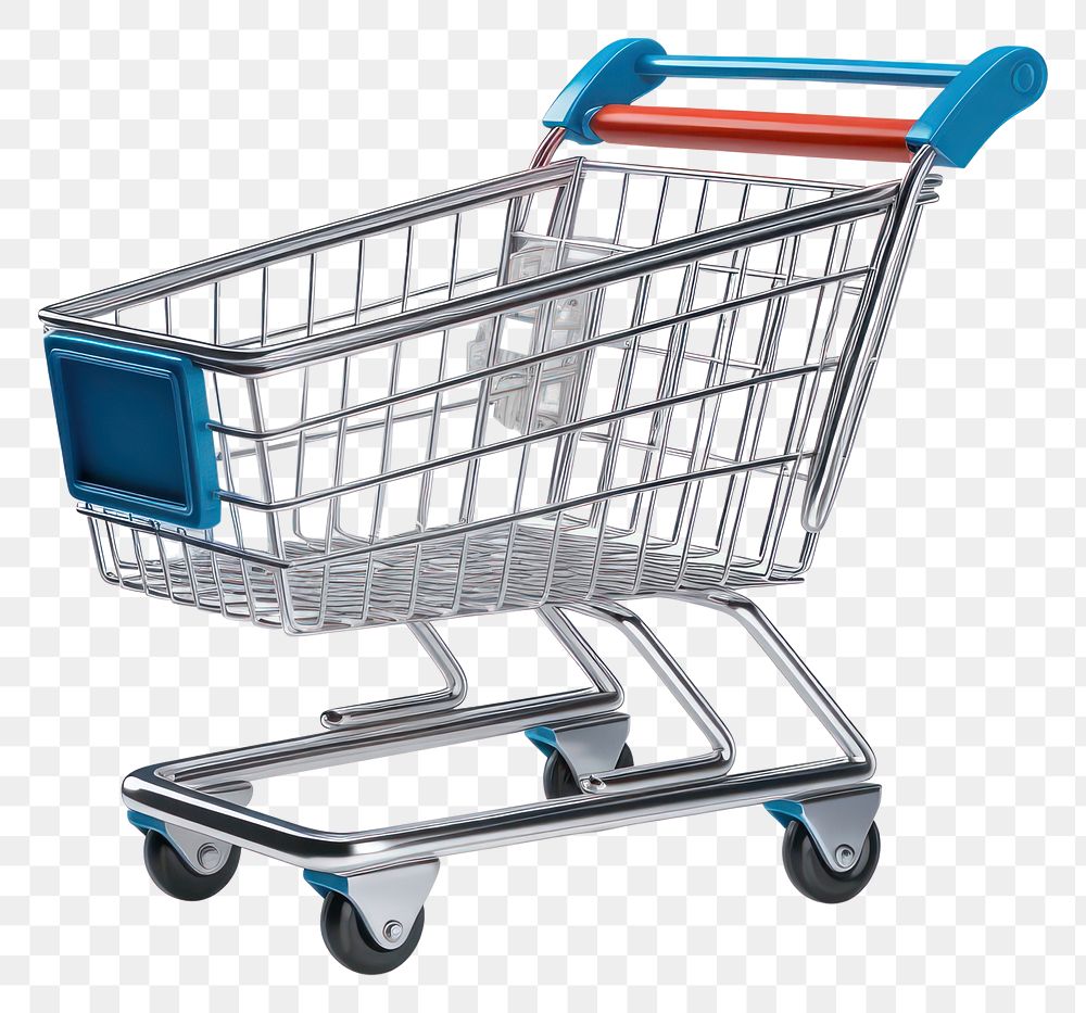 PNG Empty shopping cart consumerism supermarket groceries. 