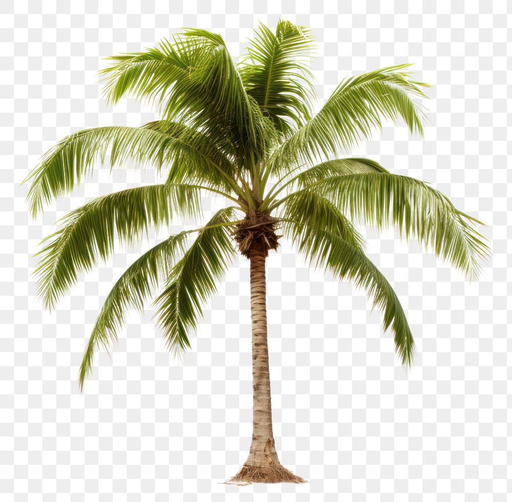 PNG Palm tree plant white background tranquility. AI generated Image by rawpixel.