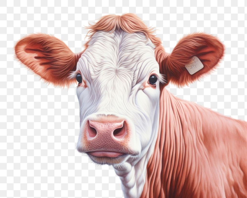 PNG Cow livestock drawing mammal. AI generated Image by rawpixel.