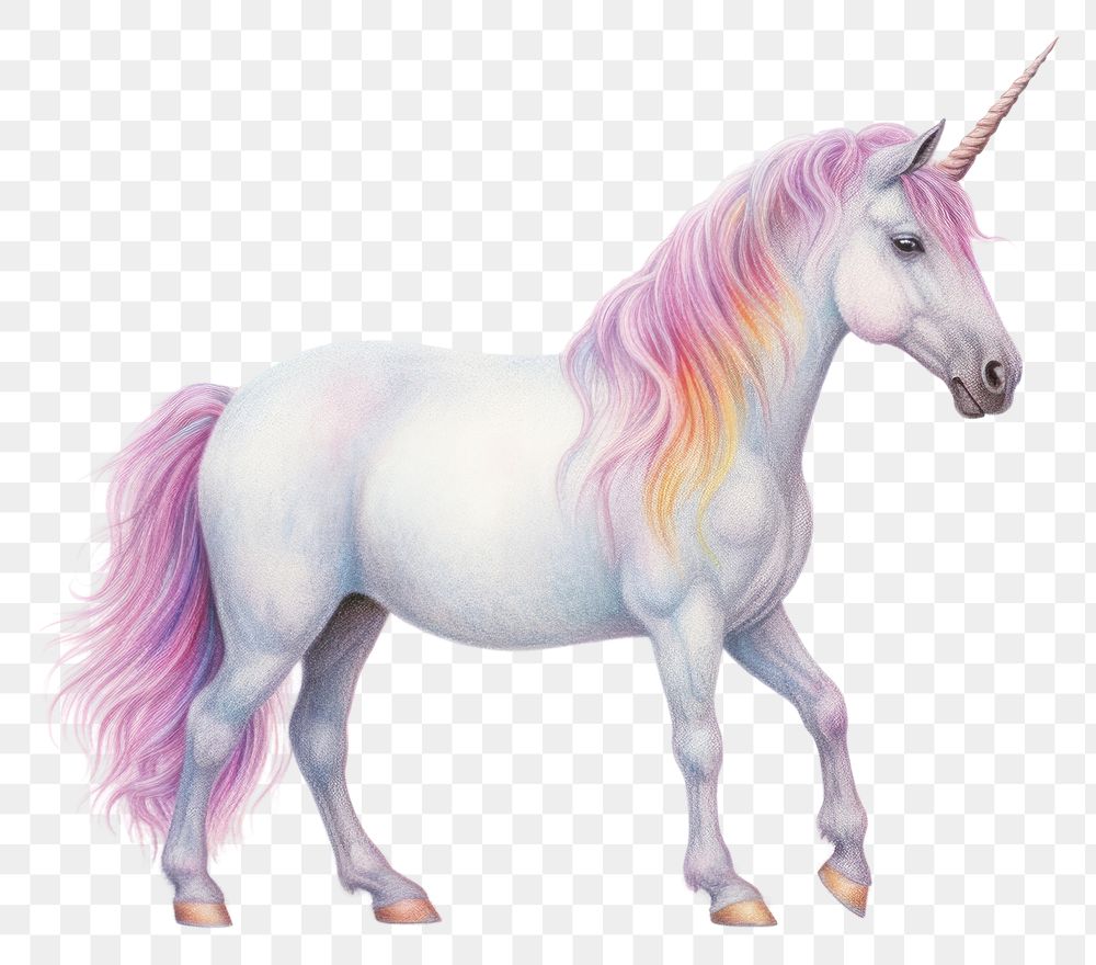 PNG Unicorn animal mammal horse. AI generated Image by rawpixel.