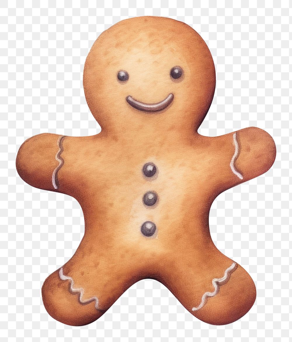 PNG Gingerbread man food christmas cookie. AI generated Image by rawpixel.