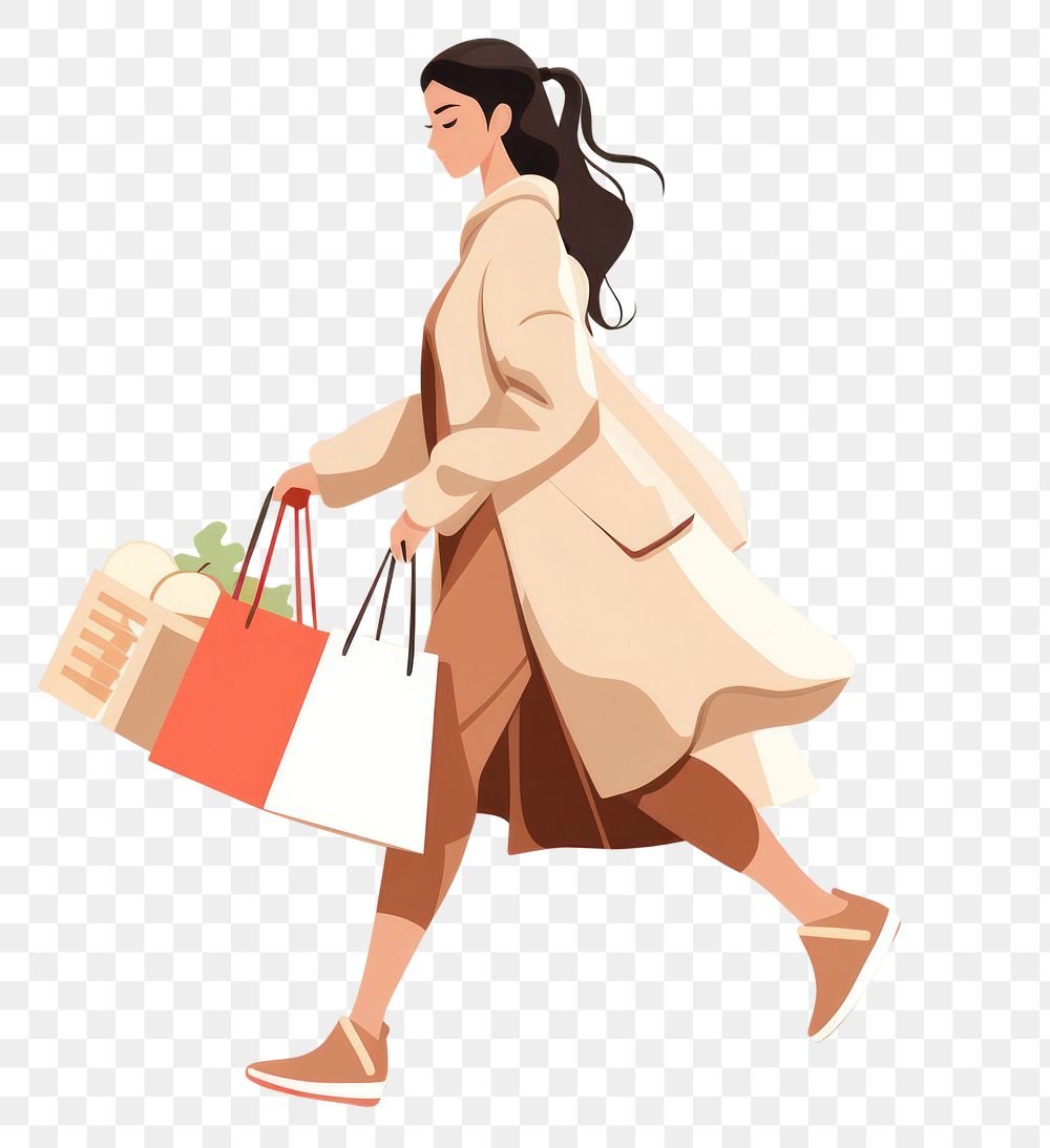 PNG Grocery shopping handbag walking adult. AI generated Image by rawpixel.