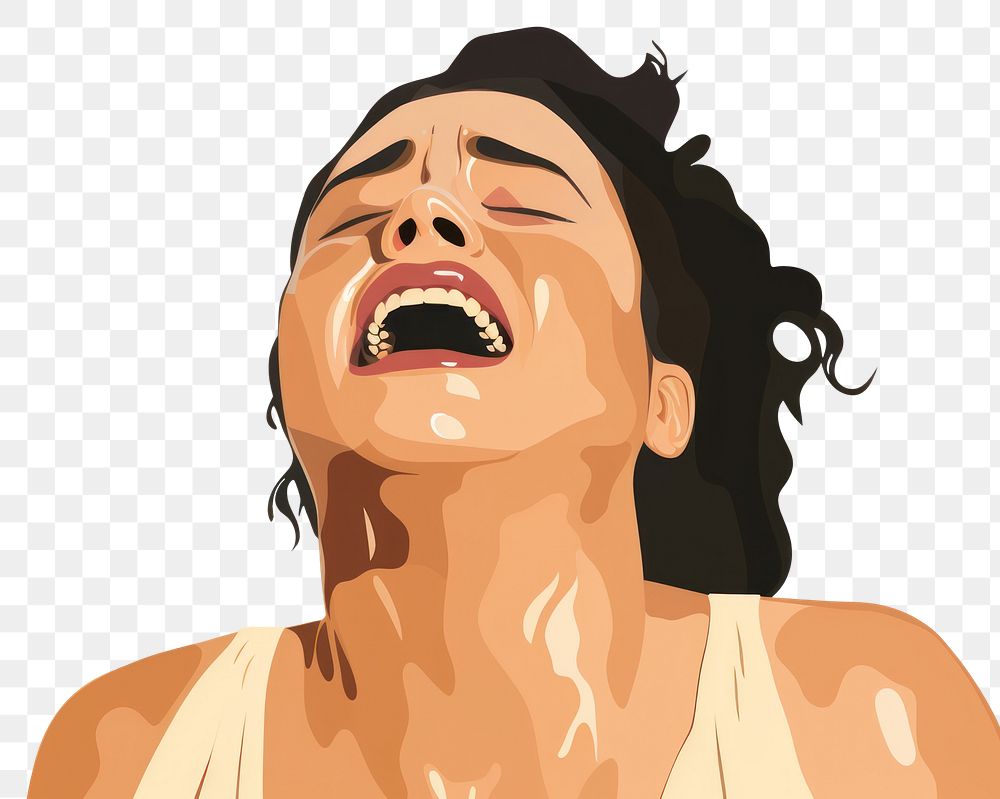 PNG Plus size female crying laughing adult happiness. AI generated Image by rawpixel.