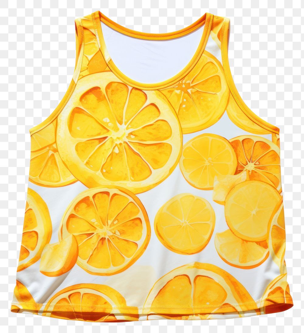 PNG Tank top fruit lemon plant. AI generated Image by rawpixel.