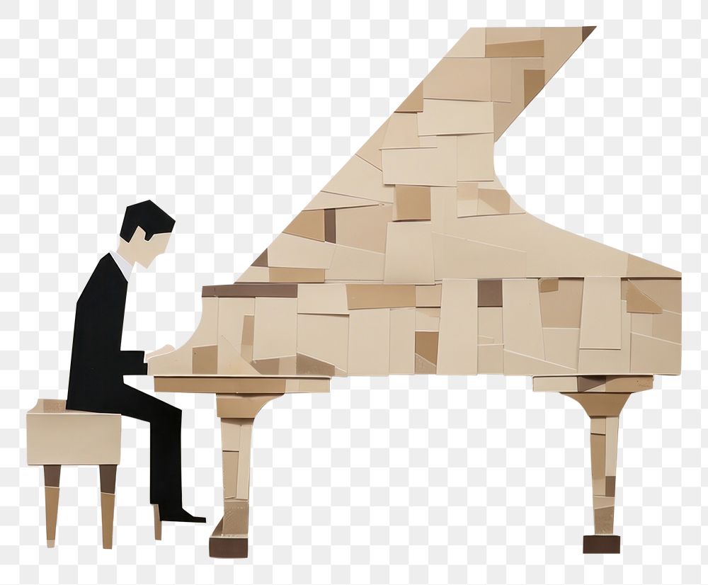 PNG Man playing piano architecture paper adult. AI generated Image by rawpixel.