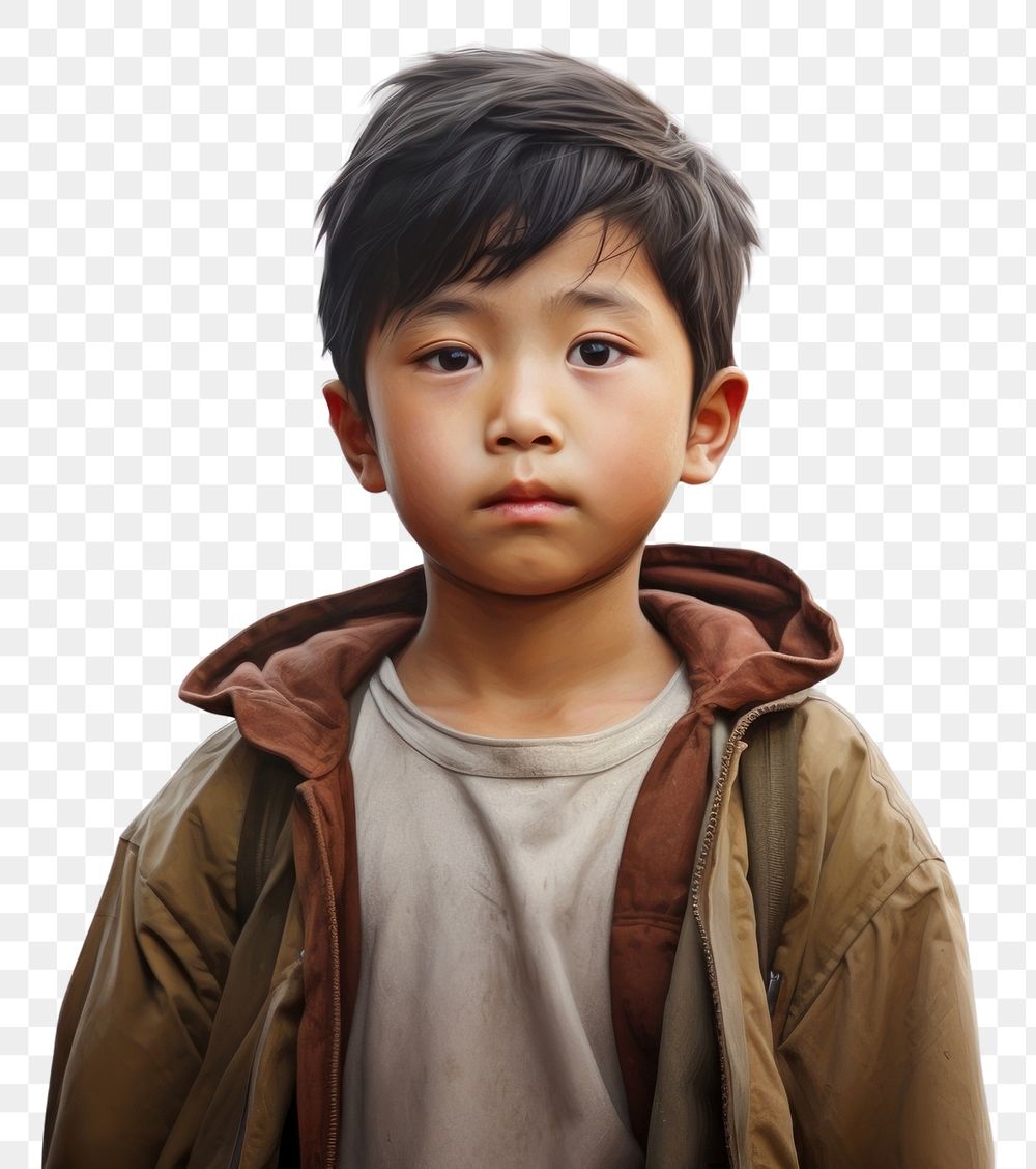 PNG Asian kid portrait child photo. AI generated Image by rawpixel.