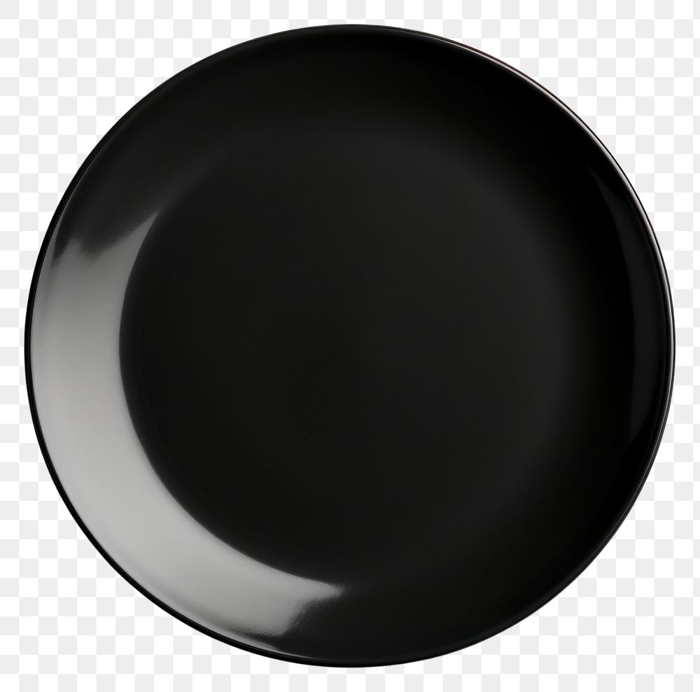 PNG Black plain plate platter white background simplicity. 