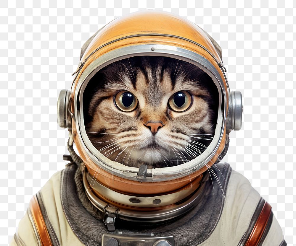 PNG Cat astronaut animal mammal pet. 