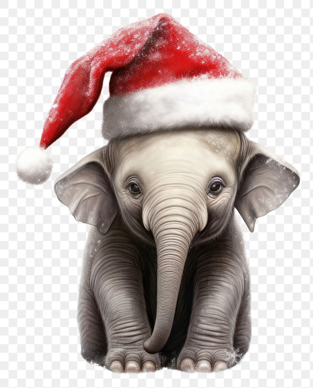 PNG Christmas animal image elephant wildlife mammal. AI generated Image by rawpixel.