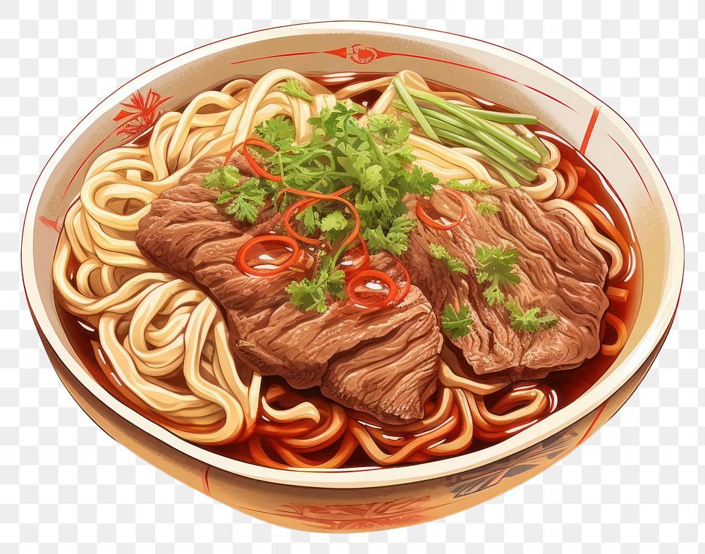 PNG Dish bowl noodle food. AI generated Image by rawpixel.
