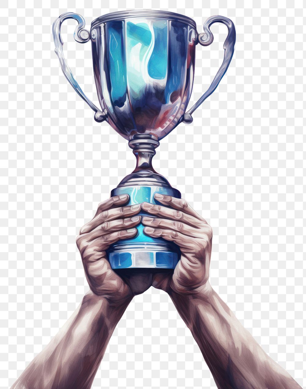 PNG Trophy person adult hand. AI generated Image by rawpixel.