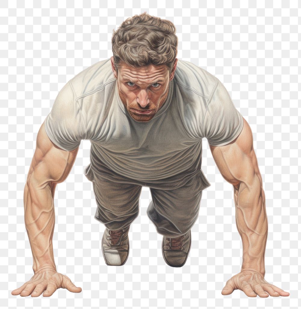 PNG Drawing sports adult man. AI generated Image by rawpixel.