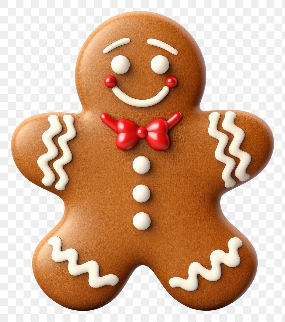 PNG Gingerbread man sugar cookie dessert icing food