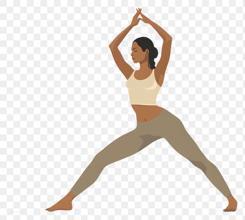 PNG Woman playing yoga sports adult flexibility. AI generated Image by rawpixel.
