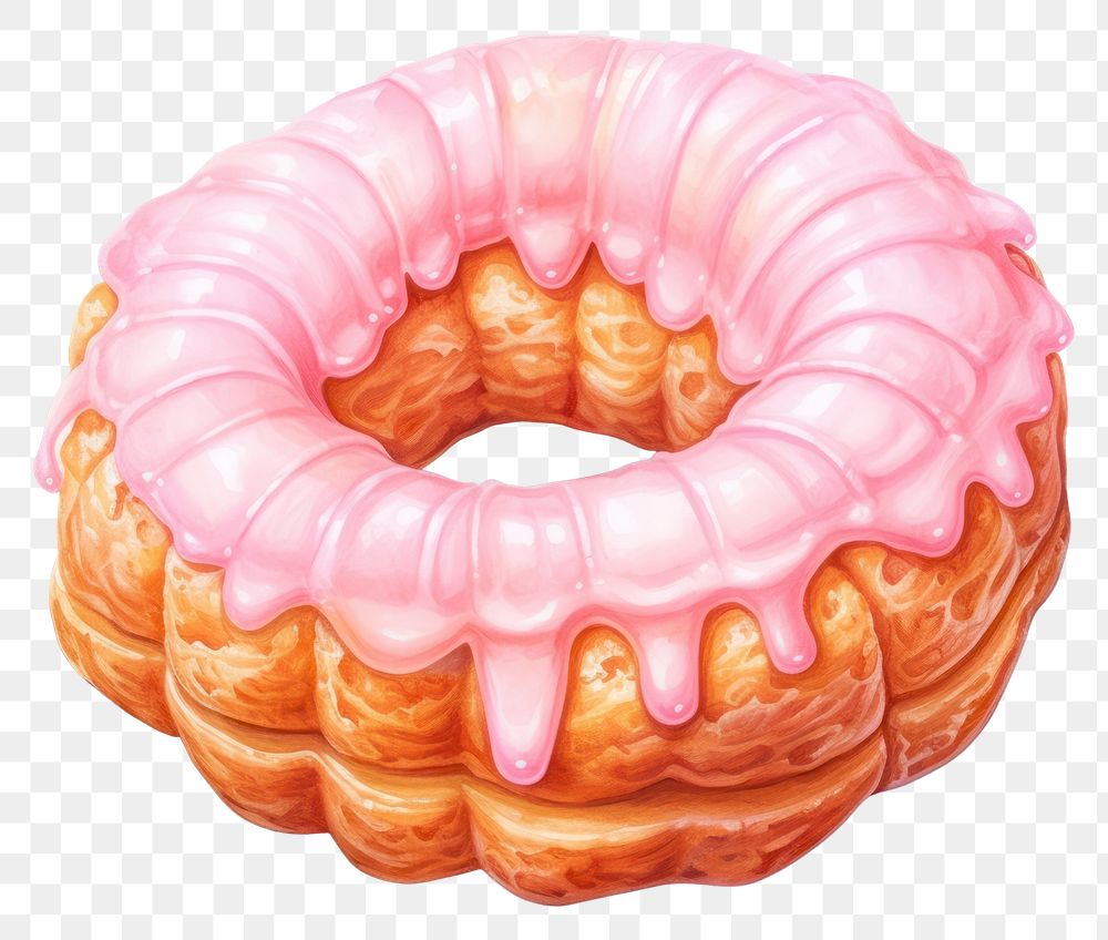 PNG Cruller dessert pastry food. AI generated Image by rawpixel.