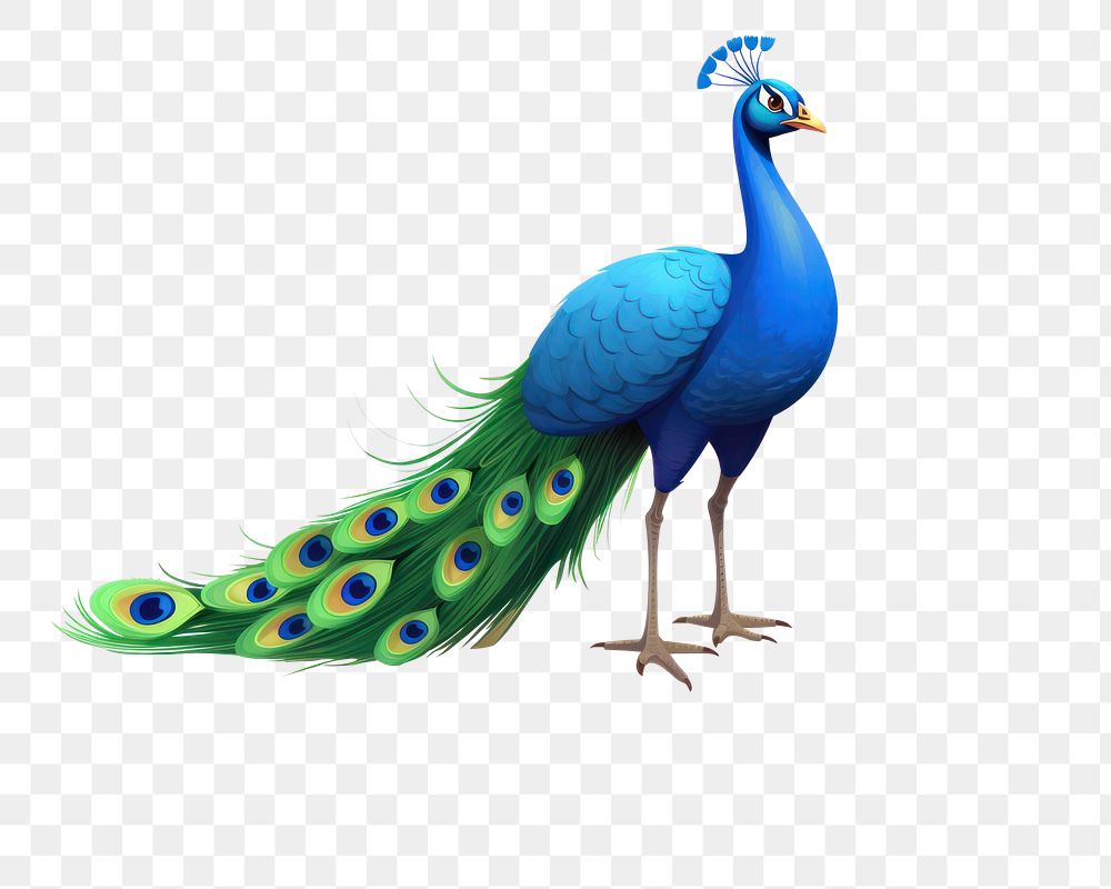 PNG Peacock cartoon peacock animal bird. AI generated Image by rawpixel.