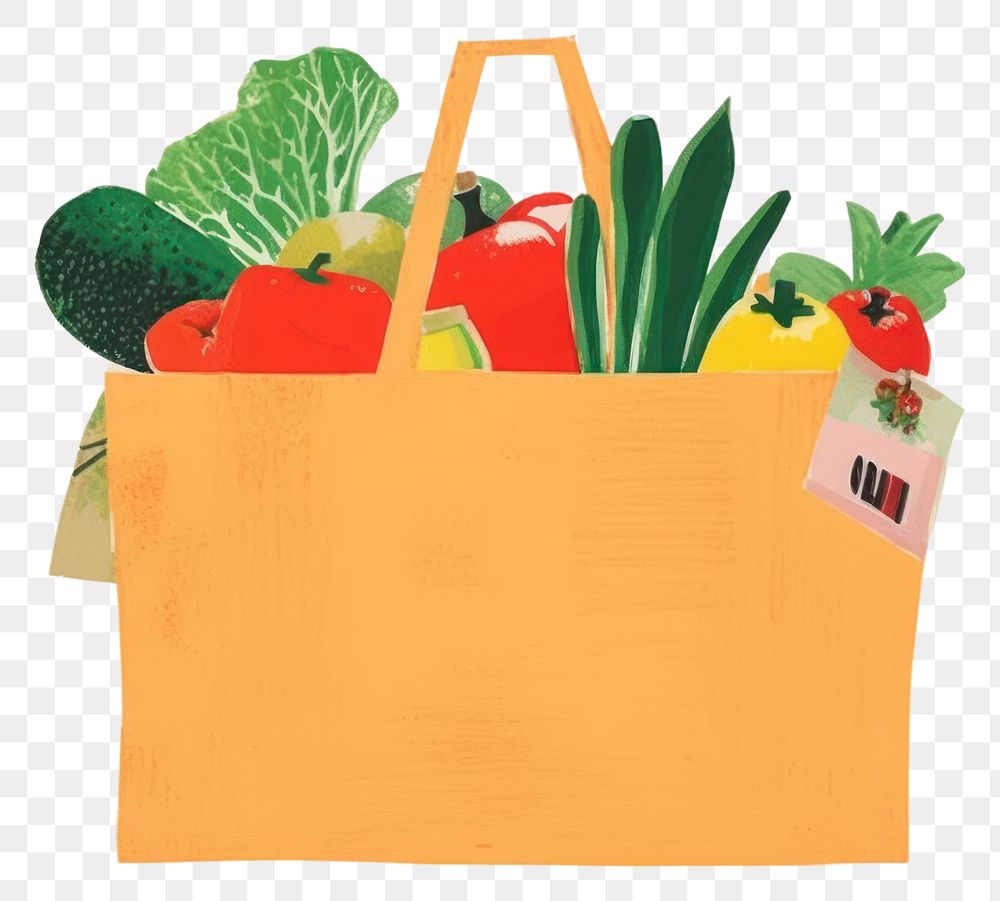 PNG Grocery bag vegetable plant food. AI generated Image by rawpixel.