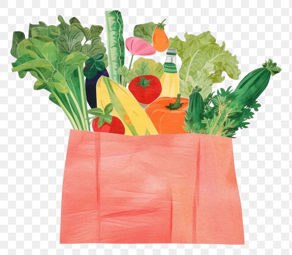 PNG Grocery bag vegetable plant food. AI generated Image by rawpixel.