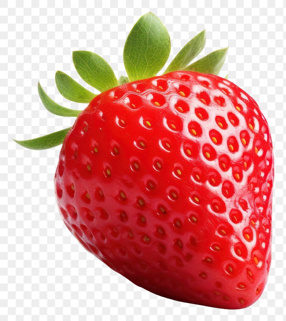 PNG Strawberry 3d fruit plant food. AI generated Image by rawpixel.